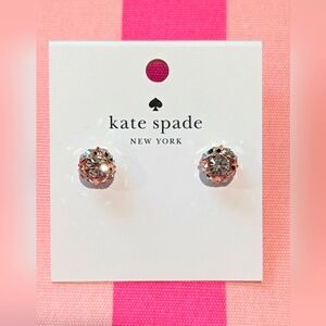🆕KATE SPADE Lady Marmalade Crystal/Rose Gold Stud Earrings